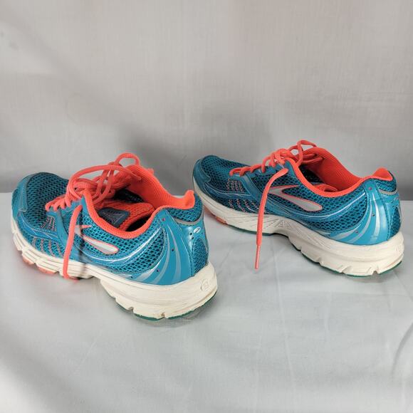 Brooks Launch Women’s 8.5 Running Shoes Teal Coral Lightweight Neutral Cushion - Picture 4 of 9